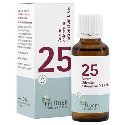 Biochemie Pflüger 25 Aurum chloratum Natrium D 6 Tropfen · 30 ml · PZN 09298751