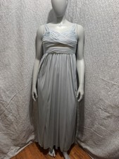 Azazie Light Blue Sleeveless Chiffon Bridesmaid Dress Size C