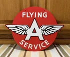 Flying A Service Sign 2 Sided Gas Oil Garage Parts Vintage Style Wall Decor