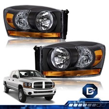 For 2006-2008 Dodge Ram 1500 2500 3500 Wblack Bezel Headlights 06-08 Headlamps For 2006-2008 Dodge Ram 1500 2500 3500 Wblack Bezel Headlights 06-08 Headlamps