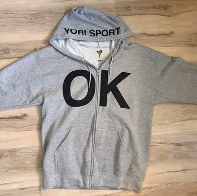 Yori Sport OK! It's a Party Wegonbeok Hoodie L Grey Graphic