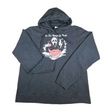 Scream Ghostface Port Company Unisex Pullover Hoodie Black Size Medium