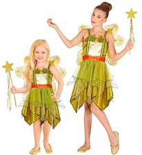 Widmann Kinderkostüm Waldfee grün Fee des Waldes mit Flügel Märchen Blätter