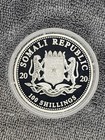 2020 Somalia Republic 1 oz Silver Leopard African Wildlife — photo 2