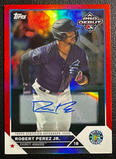 ROBERT PEREZ JR. 2023 Topps Pro Debut Rookie Autographs Red Auto RC 07/10