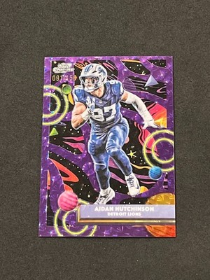2025 Topps Cosmic Chrome Aidan Hutchinson Purple Nebula Refractor 91/150 #34