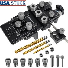 Dowel Jig Kit with Quick Positive Stop and Clamp Adjustable Doweling Jig