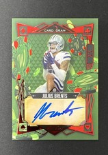 2023 Wild Card 5 Card Draw - Julius Brents #5CDM-60 Red Foil-Green /3 (AU, RC)