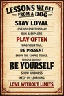Things We Learn From A Dog Inspirational Tin Metal Sign 8x12 Vintage Art