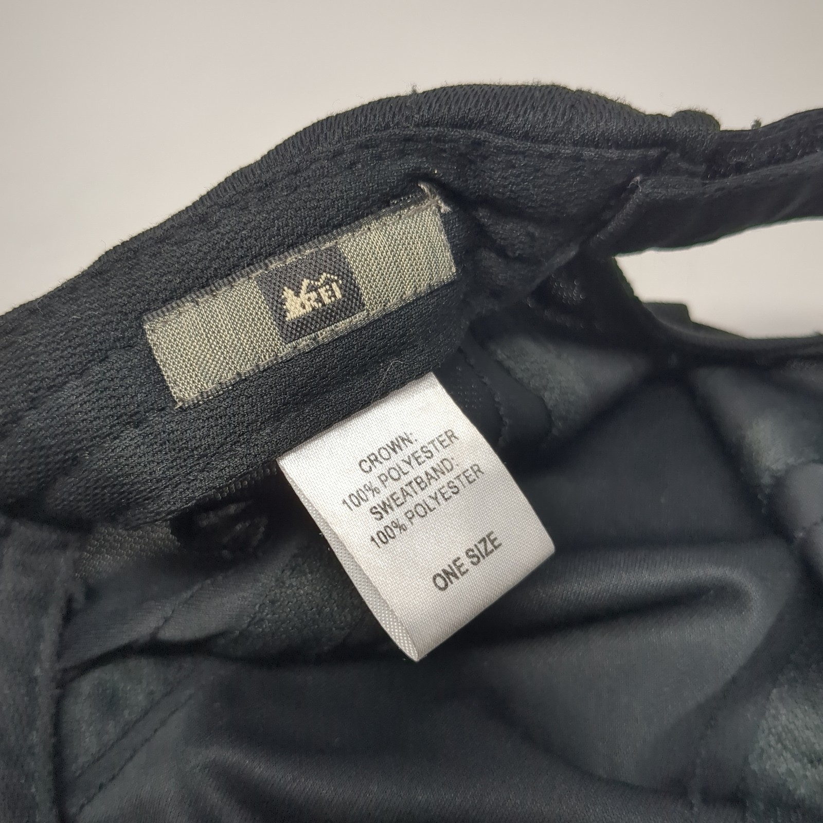 REI Strapback Hat Solid Black One Size Adjustable… - image 9