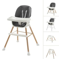 PandaEar Convertible HighChair Junior Seat Stool for Babies Charcoal Gray 