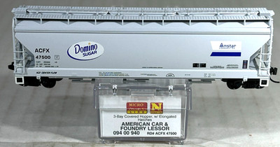 MICRO-TRAINS N SC 3-BAY COVERED HOPPER AMERICAN & FOUNDRY DOMINO SUGAR 09400940
