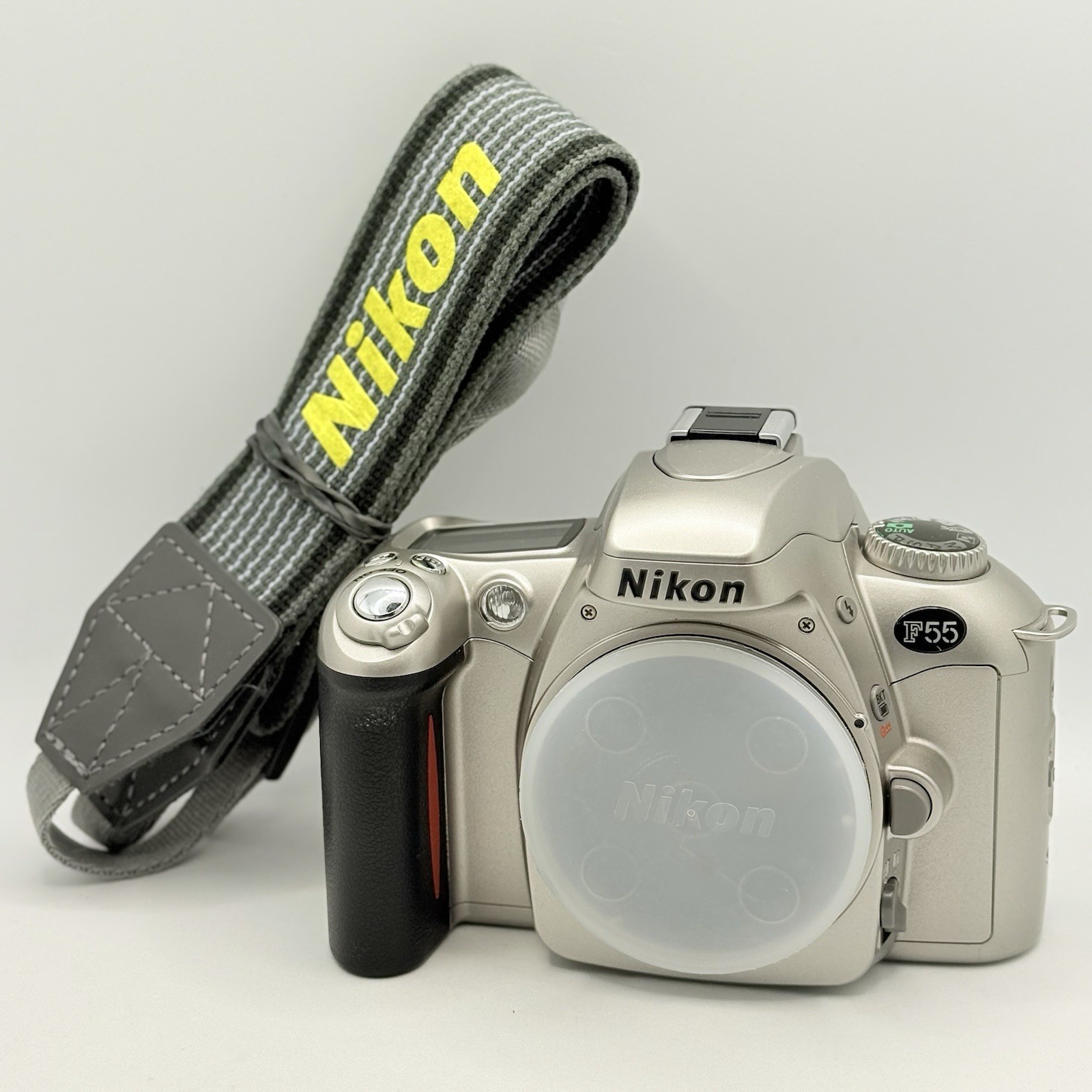 Nikon F55 35mm SLR Film Camera Body Only Silver Good Condition with Strap