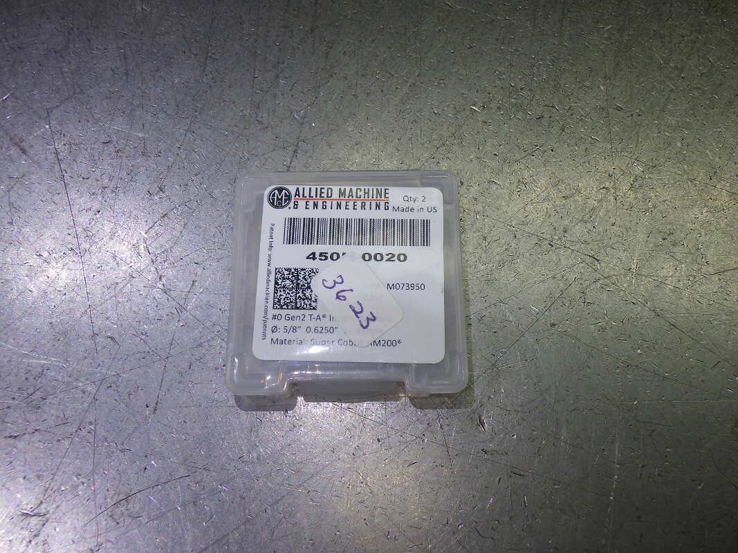 AMEC T-A Gen2 #1 5/8" Super Cobalt Spade Drill Insert QTY2 450H-0020 (LOC2857A)