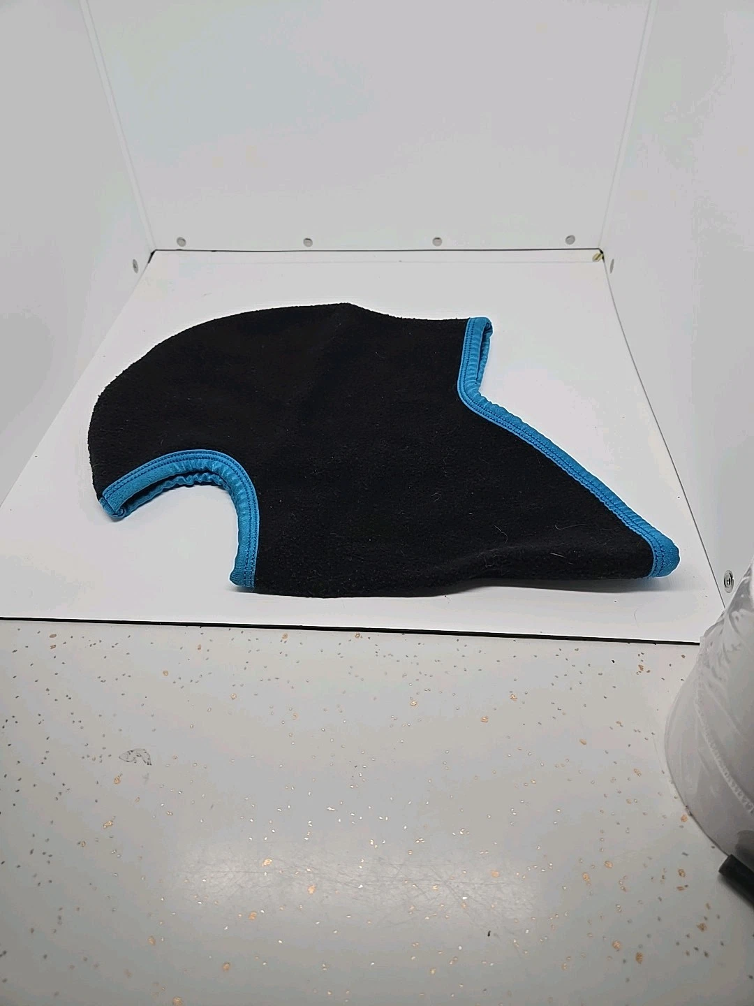 LL Bean Black with Blue Trim Fleece Balaclava