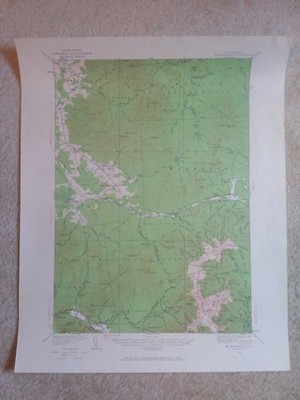 Mt. Washington NH Wall Topo Map 21''x17'' Vintage 1935 USGS Shipped Rolled