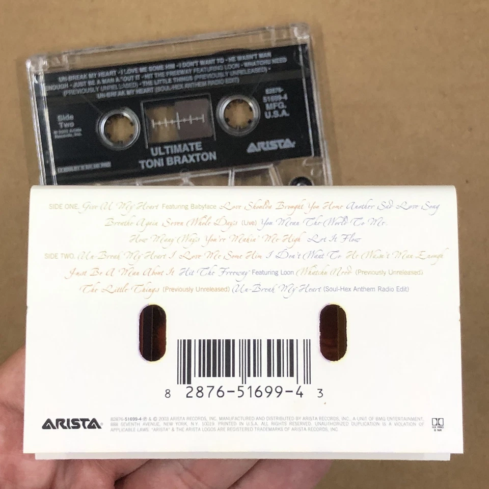 ULTIMATE TONI BRAXTON Cassette Tape 90s R&B Soul GREATEST HITS RARE USA RELEASE Foto 4 de 4
