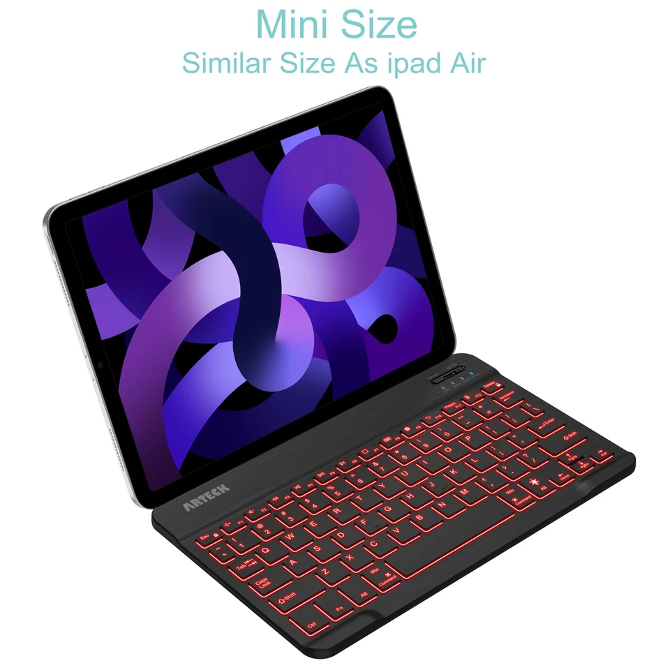 Universal Backlit 7-Colors Ultra Light Slim Portable Wireless Bluetooth 3.0 K... - Image 4 of 4