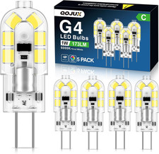G4 LED Bulbs, 1W 173LM Class C Cool White, Equivalent to 20W
