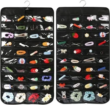 Luney Hanging Jewelry Organizer, 80 Pockets Earring Holder Organizer black 