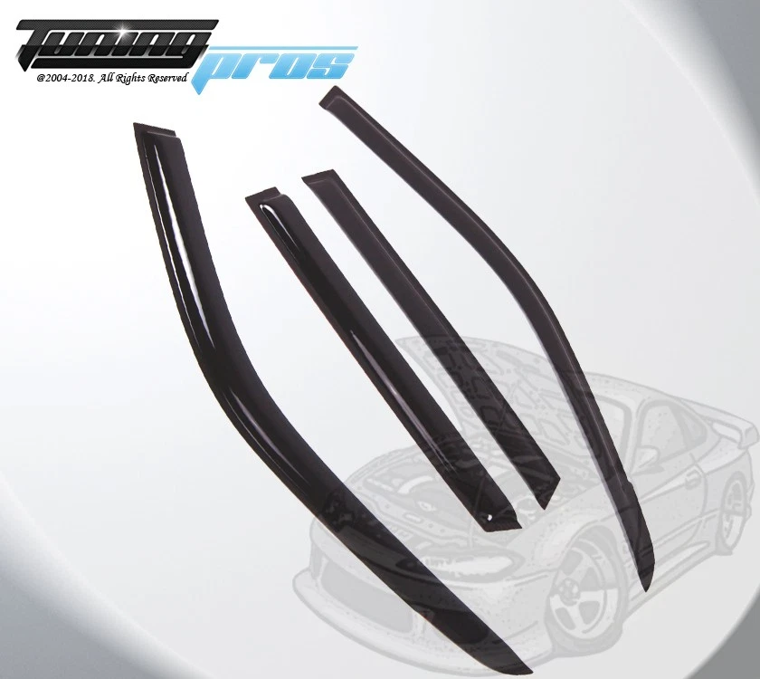 Juego de 4 viseras protectores de lluvia para ventana de humo para Suzuki Grand Vitara 2006-2011 Foto 2 de 3