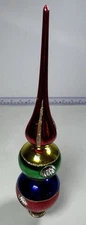 Thomas Pacconi Tree Topper Christmas Vintage Finial Blown Glass 11”