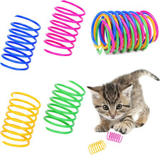 Cat Spring Toys Pet Wide Plastic Colorful Springs Cat Toys for Cat Kitten Pets