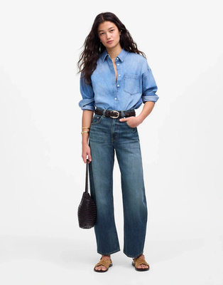 #ad #ad Madewell The Balloon Jean NWT Size 23x31 High Rise Medium Boyle Wash 100% Cotton $72.00