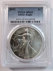 2002 SILVER EAGLE PCGS MS69
