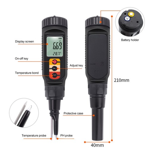 Clear Display In Dark Digital PH Meter Automatic Temperature Compensation - Picture 3 of 7