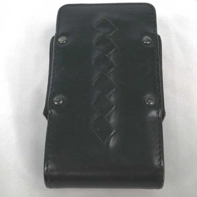 Authentique étui à cigarettes BOTTEGA VENETA pour homme en cuir noir attache ... - Photo 1/4