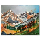 Original Abstract Mountains Modern Unique Wall Art Acrylic Canvas 11X14 — photo 3