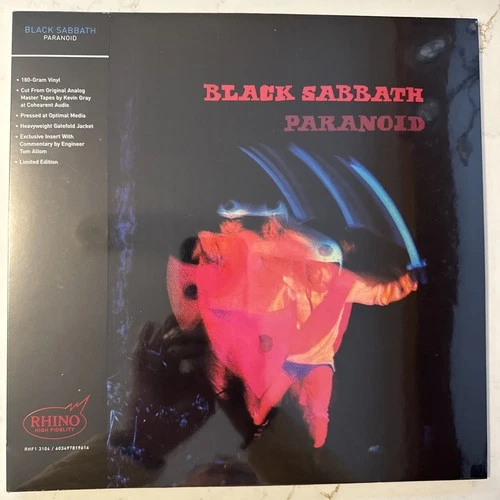 BLACK SABBATH PARANOID RHINO HIGH FIDELITY LP SEALED 180 GRAM AUDIOPHILE MINT
