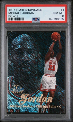 PSA 8 1997 Flair Showcase Michael Jordan Row 1 #1