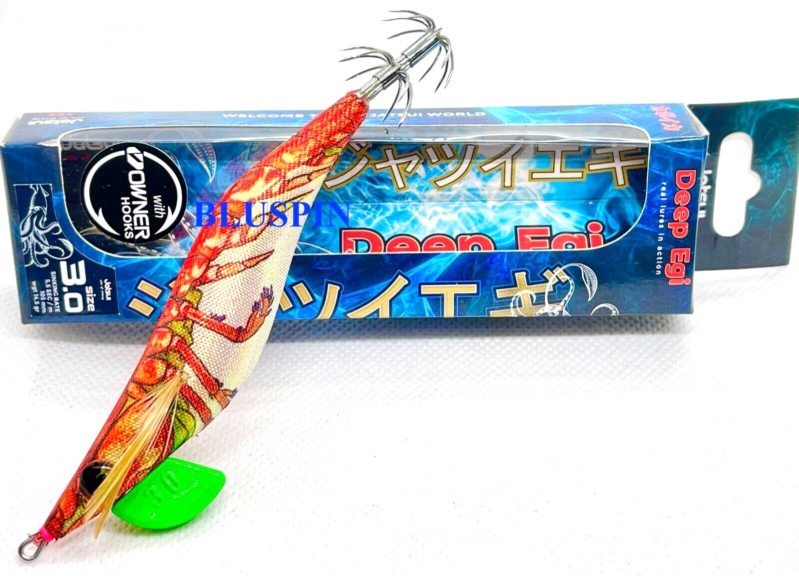 NEW TOTANARA JATSUI DEEP EGI WITH OWNER HOOKS SQUID JIG 14.5gr 3.0 COL: CN-04