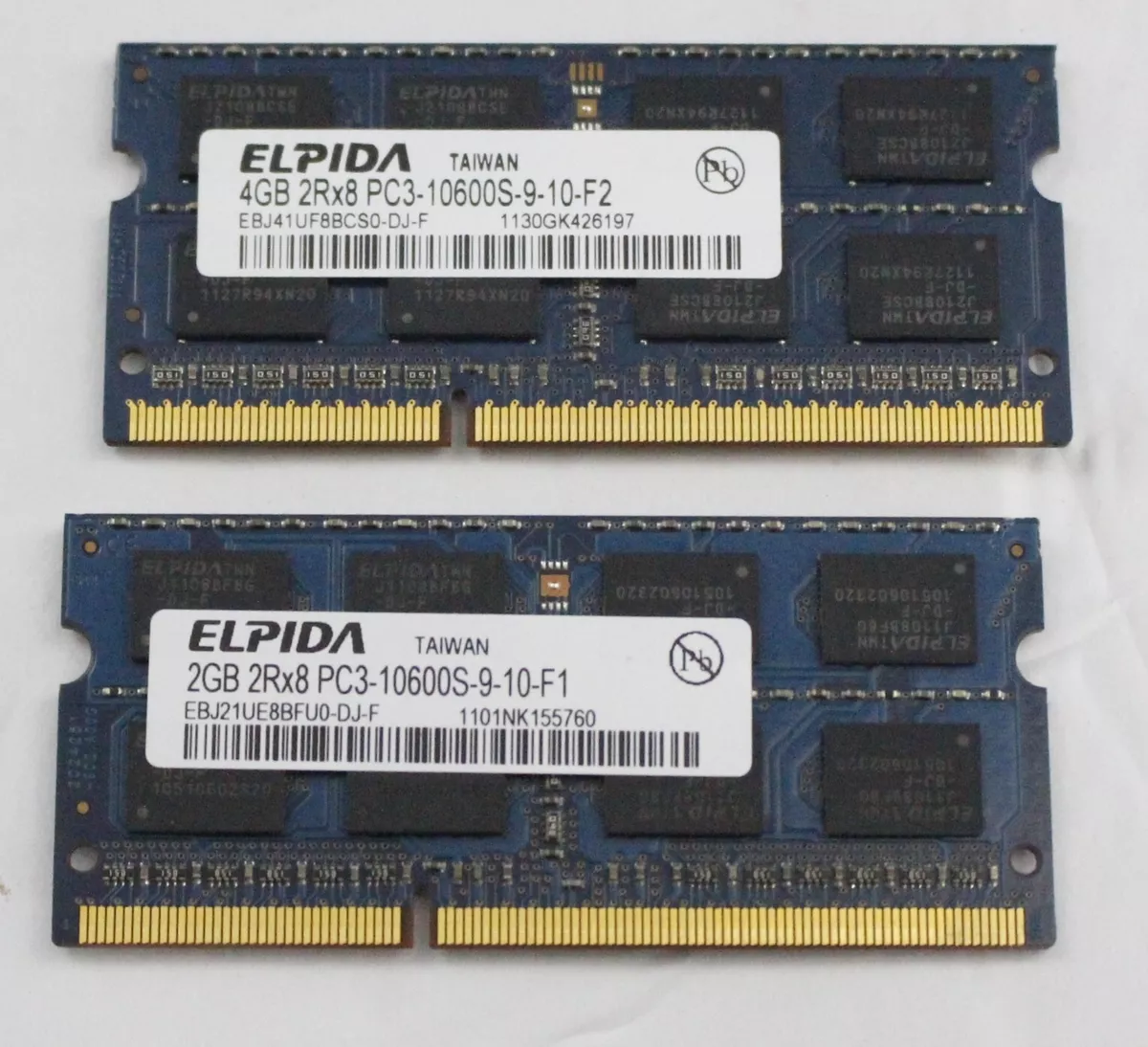 2 ELPIDA 4GB 2RX8 PC3 10600S 9 10 F2 EBJ41UF8BCS0 DJ F eBay