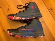 Under Armour Kids Jet Basketball Sneakers High Shoes 5 Youth Pink Black EUC