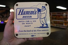 RARE  HAMM'S BEER CUB'S BASEBAL  DEALER PORCELAIN METAL SIGN MINNESOTA CHICAGO