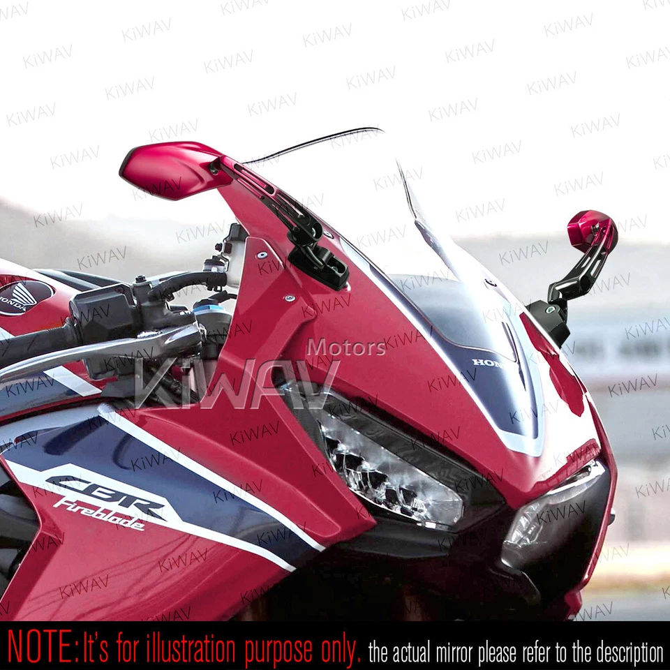 Espejos de montaje de carenado estilo cabeza de serpiente Medusa ajustables para proyecto de bicicleta personalizado Foto 4 de 4