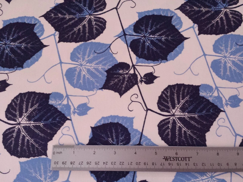 Impressions Fall 2011 Sateen Ivy Ty Pennington BTY Blue Navy Ivory 54" Wide - Image 2 of 3