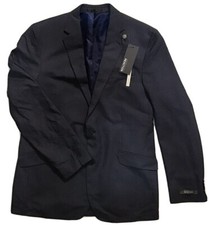 Kenneth Cole Reaction New Mens Jacket Blazer Suit Separate 42L Navy Plaid