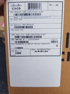 NEW CISCO Aironet 1250 Series AIR-LAP1252AG-A-K9 Unified Access Point