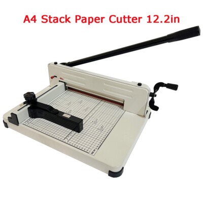A4 Stack Paper Cutter 12.2in Desktop Manual Cutter Guillotine Trimmer ...