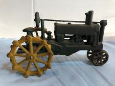 VINTAGE Heavy Cast Iron John Deere 8" Length Tractor UPST