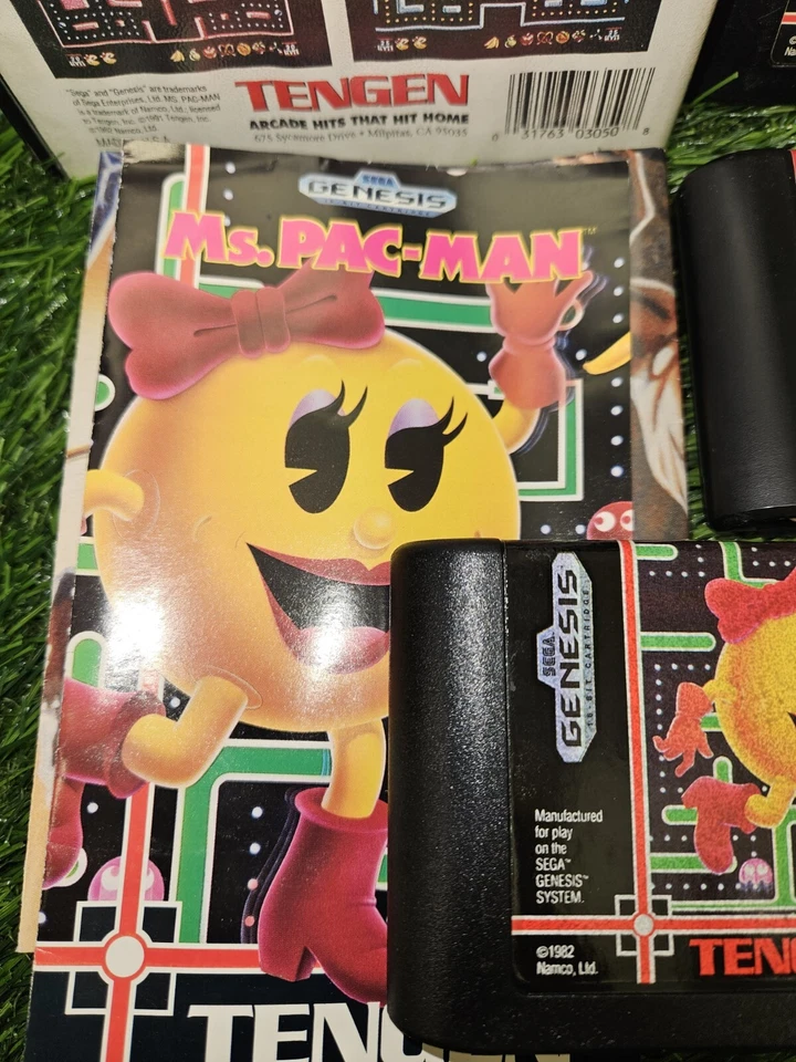 Pac-Mania Pac Man 2 & Ms Pac Man (Sega Genesis, 1991) Tested Read - Image 4 of 4