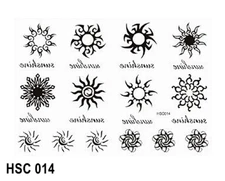 Sun Moon Star Galaxy Zodiac 12 Constellation Body Waterproof Temporary Tattoo  