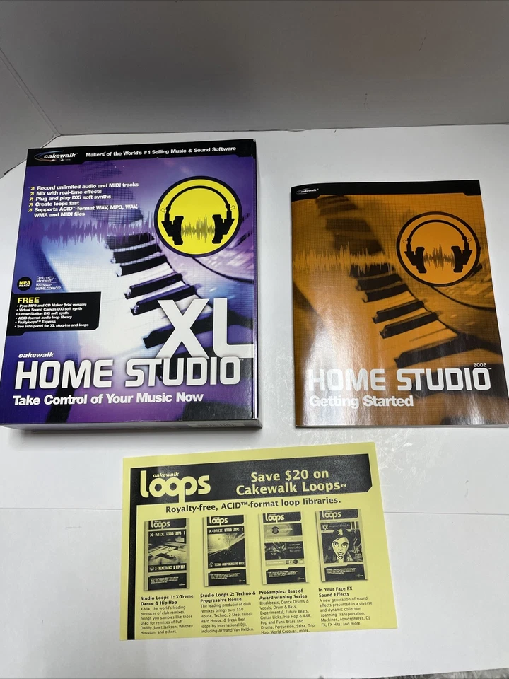 Cakewalk Home Studio XL Runs on Windows 98/Me/98SE/XP/2000 RARE Complete - Image 2 of 4