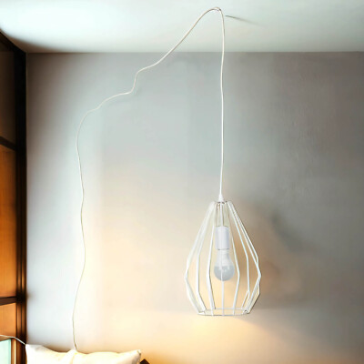 E27 Pendelleuchten-Kabel Mit Schalter – 1,7 M, Schwarz/weiß, Für Glühbirnen & DIY-Lampen