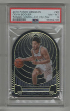 DEVIN BOOKER 2019-20 OBSIDIAN TUNNEL VISION ELECTRIC ETCH gold YELLOW #/10 PSA 8