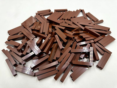 LEGO Pack of 100x New Reddish Brown Brick 1 x 1 x 5 BULK BRICKS